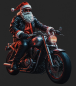Preview: Weihnachtsmann Motorrad / Sweatshirt