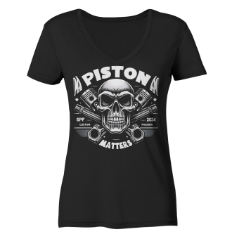 Piston Matters / Ladies V-Neck T-Shirt