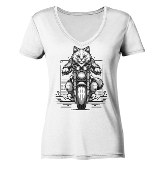 Cruiser Katze / Ladies V-Neck T-Shirt