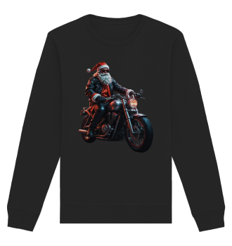 Weihnachtsmann Motorrad / Sweatshirt