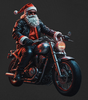 Weihnachtsmann Motorrad / Hoodie