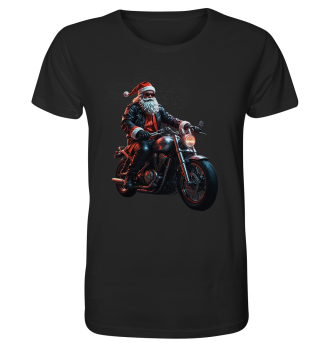 Weihnachtsmann Motorrad / T-Shirt