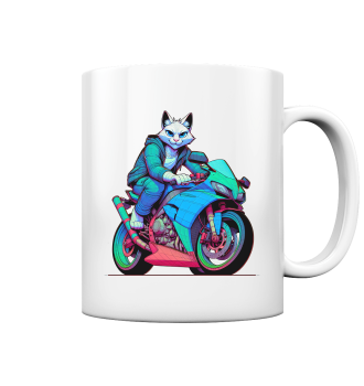 Sportbike Katze / Tasse