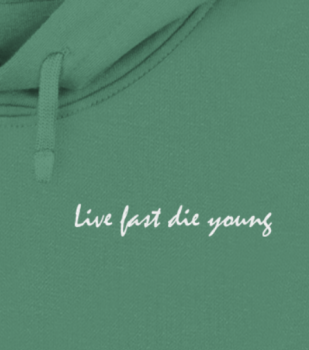 Preview: Live fast die young / Ladies Boxcut Hoodie