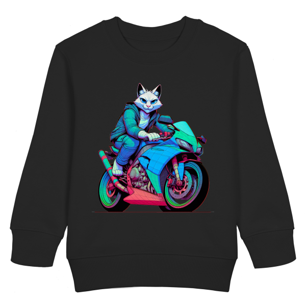Sportbike Katze / Kids Sweatshirt