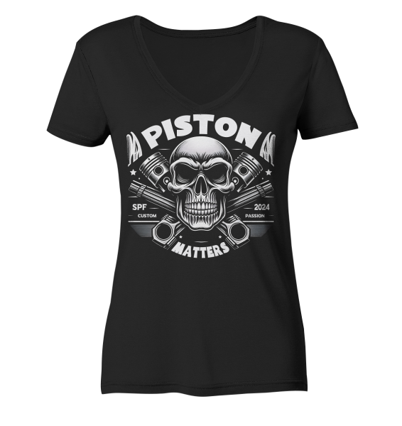 Piston Matters / Ladies V-Neck T-Shirt
