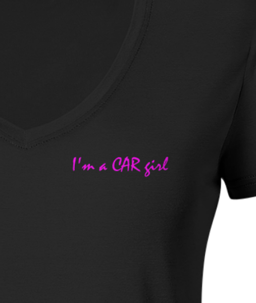 I'm a CAR girl / Ladies V-Neck T-Shirt