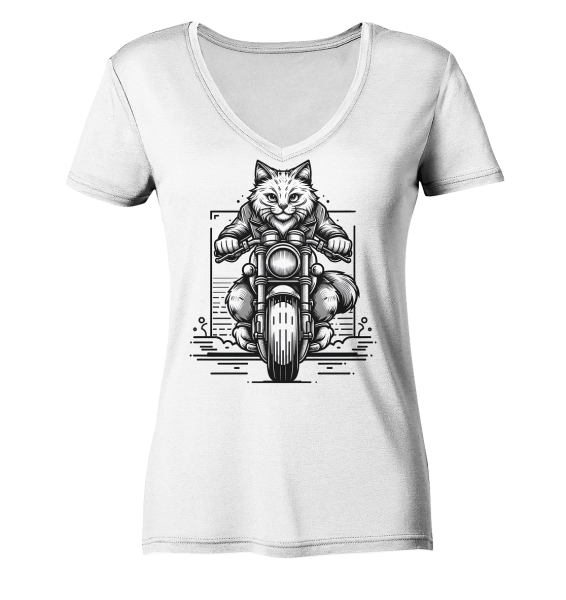 Cruiser Katze / Ladies V-Neck T-Shirt