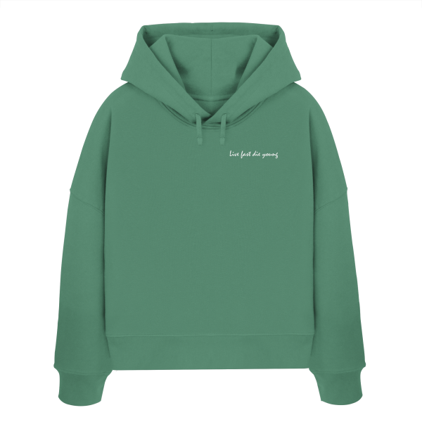 Live fast die young / Ladies Boxcut Hoodie