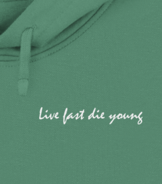 Live fast die young / Ladies Boxcut Hoodie