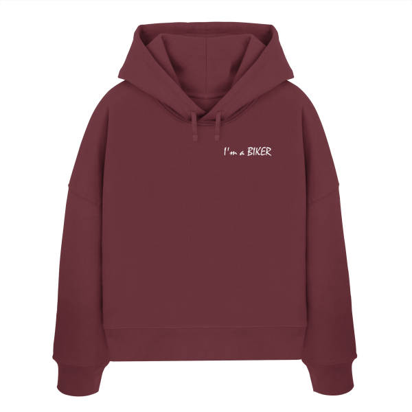 I'm a BIKER / Ladies Boxcut Hoodie