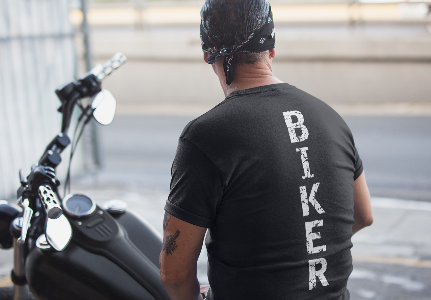 carlos biker tshirt black
